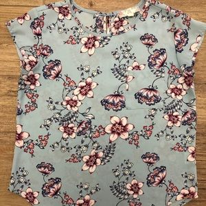 Women Blue Floral Blouse